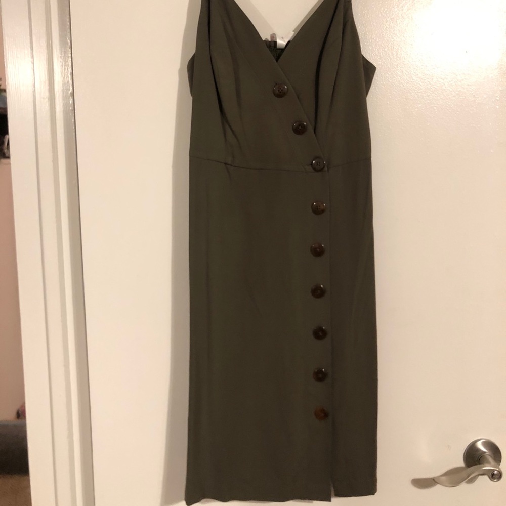 Olive green tank dress